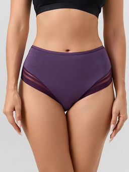 Цена за 2 штуки! Трусы макси женские фиолетовые с элементами кружева - Mark formelle фото 2