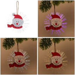 Цена за 2 шт. Сувенир с подсветкой "Снеговик в колпачке" 10 см