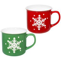 Набор 2 кружек 400 мл 12,5*9,5*8,8 см "Снежинки", фарфор NEW BONE CHINA