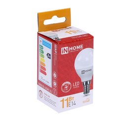 Лампа светодиодная IN HOME LED-ШАР-VC, Е14, 11 Вт, 230 В, 3000К, 990 Лм
