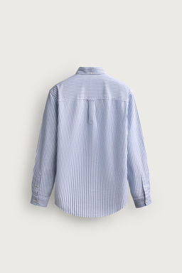 CAMISA REGULAR FIT ESTRUCTURA OXFORD / Azul / Blanco - Zara фото 6