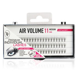 TF Пучки ресниц AIR VOLUME, арт. М208 (MEDIUM -11мм), черные