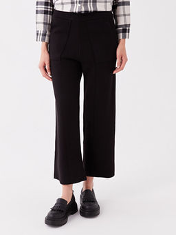 Kad?n Beli Lastikli D?z Triko Pantolon - Waikiki фото 3