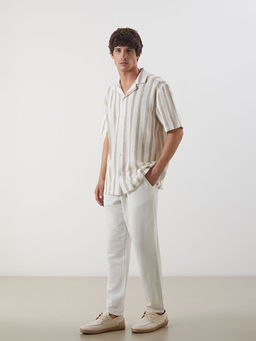 Regular Fit K?sa Kollu Erkek Dokulu G?mlek