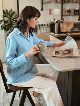 Атласная блузка ESMARA  фото 5