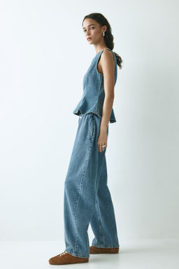 Pantal?n denim con pernera barrel - H&m фото 3
