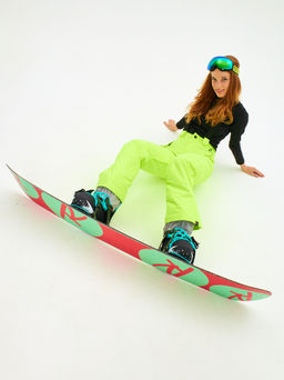 Брюки зимние женские / сноубордические Alpha Endless Симфония склона_YEL Желто-зеленый  фото 23