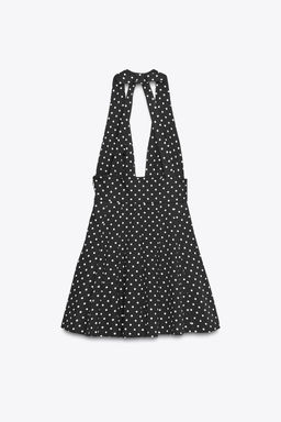 POLKA DOT HALTER SHORT DRESS - Zara фото 5