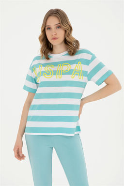 U. S. Polo Assn / Женская мятная футболка с круглым вырезом