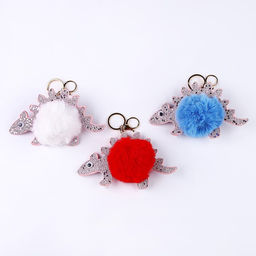 Мягкая игрушка Динозавр-пушистик, на брелоке, 16 см, цвета МИКС - Simaland фото 4