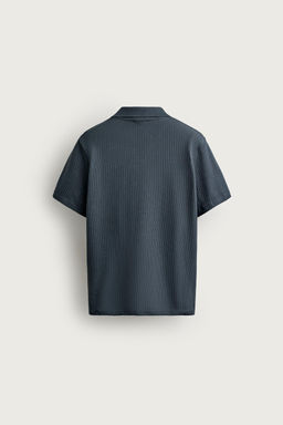 POLO REGULAR FIT ESTRUCTURA CALADOS / Plomo - Zara фото 6