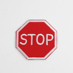 Термоаппликация «Stop», 4,7 × 4,7 см, цвет красный