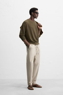 REGULAR FIT JOGGER WAIST TROUSERS - Zara фото 24