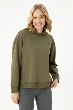 Женский свитшот цвета хаки