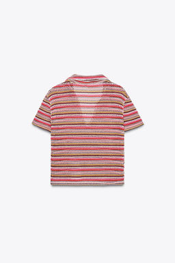 CROCHET POLO SHIRT - Zara фото 4