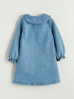 Bebe Yaka ?i?ek Nak??l? K?z ?ocuk Elbise