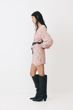 Vestido efecto arrugado con botones decorativos - H&m фото 4