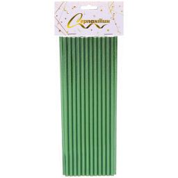 Трубочка для коктейля "Волшебство" 19,5 см d-6 мм (набор 25 шт), Зеленый