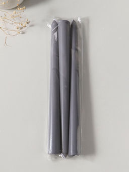 Свеча античная 25 см (набор 3 шт) 58 гр, 7 ч, цв. серый