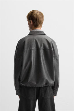 LEATHER EFFECT JACKET - Zara фото 3