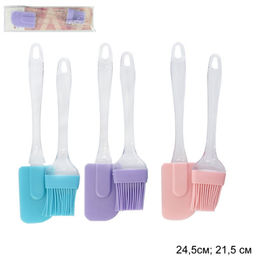 Кисточка и лопатка кулинарная силиконовая 24,5 см / RK-103-1 /уп 60/240/ - Галеонтрейд фото 7