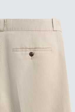 PANTAL?N CHINO STRAIGHT FIT ALGOD?N - LINO / Beige vigor?