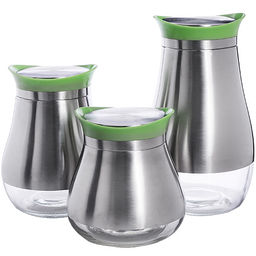 31032 Набор для сыпучих продуктов 3пр стекло/нерж/ст MB (х4)