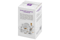 Банка д/хранения 1,2 л 11,3*11,3*18 см Лоза с дер. крышк. с сил. упл. - Elan gallery фото 3