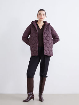 Kap??onlu Kapitone Oversize Kad?n ?i?me Mont