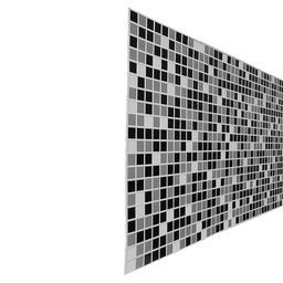 Стеновая панель ПВХ мозаика, 960×480 мм, цвет черный