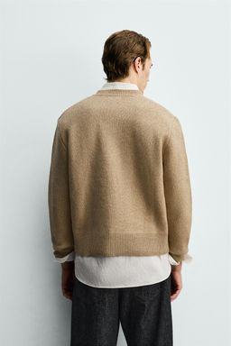 TEXTURED RELAXED FIT CARDIGAN - Zara фото 13