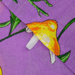 Полотенце вафельное 48х62см "Лимоны, сиреневый", хлопок 100%, 152гр/м2, "Домашняя мода" (Россия)