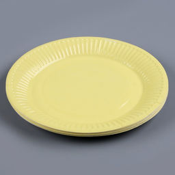 Цена за 10 шт. Тарелка бумажная Банановый, однотонная, 18 см - Страна карнавалия фото 3