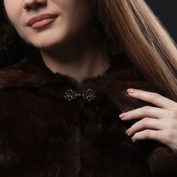 Декоративная застёжка, 4.5×1.5 см, цвет чёрный