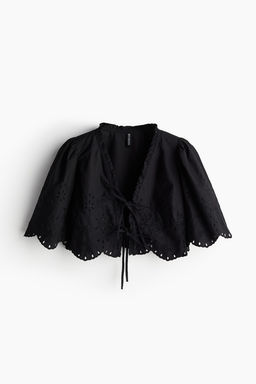 Blusa cropped con bordado ingles - H&m фото 6