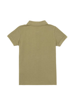 Футболка с воротником поло цвета хаки для мальчиков Basic - U.s. polo assn фото 5