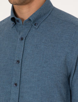 Mavi Slim Fit Uzun Kollu G_mlek