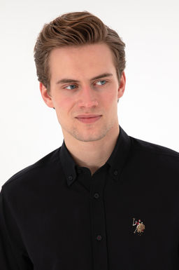 Erkek Siyah Uzun Kollu Basic G_mlek Sepette S_rpriz _ndirim - U.s. polo assn фото 2