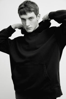 Sudadera lavada con capucha Loose Fit