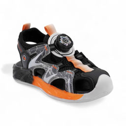 Сандалии 309В-2а черно оранжевые