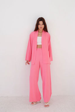 9377 Костюм из кимоно и брюк-палаццо pink - Martichelli фото 5