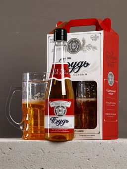 Подарочный набор «Будь»: гель для душа пиво и кружка с имитацией, 500 мл, Чистое счастье