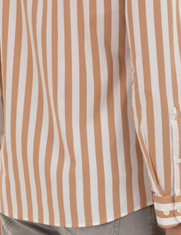 Kahverengi Slim Fit _izgili G_mlek