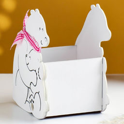 Фигурное кашпо для цветов «Мамино тепло», 15×9.5×12 см, деревянное, белое