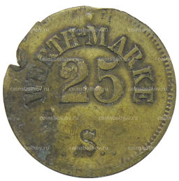 Монета Жетон платежный 25 марок Германия