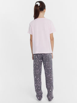 Комплект для девочек (футболка, брюки) розово-серая с созвездиями - Mark formelle фото 3