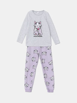 Bisiklet Yaka Polar K?z ?ocuk Pijama Tak?m?