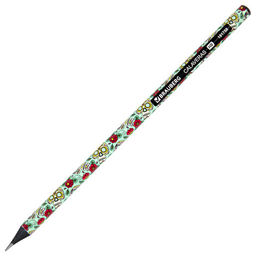 Цена за 4шт. Карандаш чернографитный BRAUBERG "CALAVERAS", 1 шт., HB, корпус ассорти