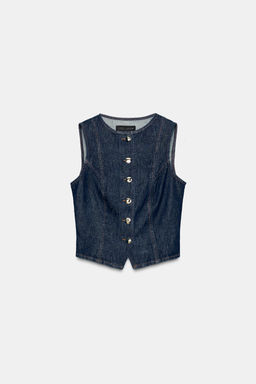 Z1975 DENIM WAISTCOAT - Zara фото 6