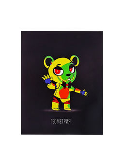 Цена за 5 шт. Тетрадь предметная 48 листов в клетку, Calligrata «Неоновые звери. Геометрия», обложка мелованный картон